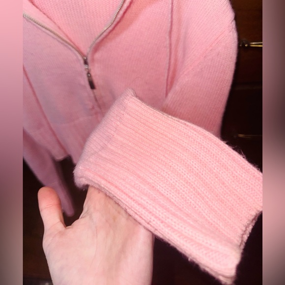 👑 CUTE Y2K Size XS Cropped Pink Hooded Women's Sweater - Picture 3 of 7